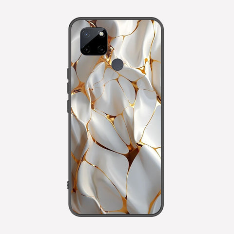 Realme C25Y Cover - Luxury Gold Marble Series - Premium Printed Metal soft Bumper shock Proof Case