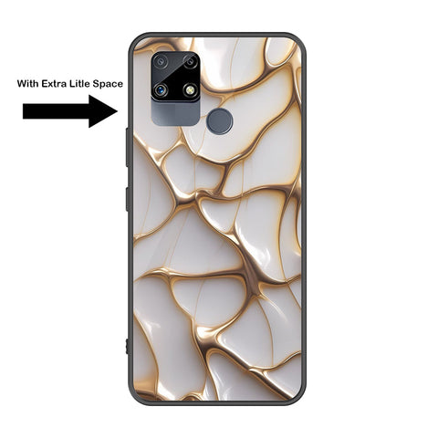 Realme C25s Cover - Luxury Gold Marble Series - Premium Printed Metal soft Bumper shock Proof Case