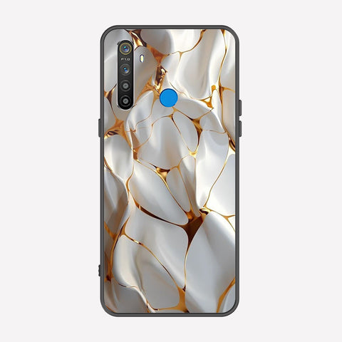 Realme C3 Cover - Luxury Gold Marble Series - Premium Printed Metal soft Bumper shock Proof Case