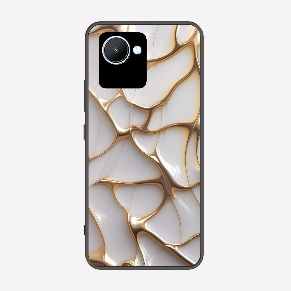 Realme C30s Cover - Luxury Gold Marble Series - Premium Printed Metal soft Bumper shock Proof Case