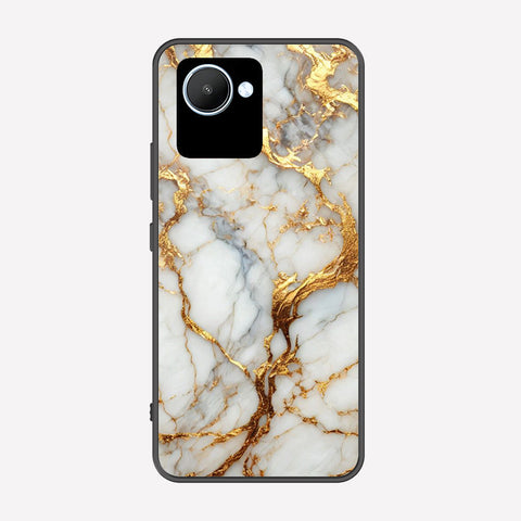 Realme C30s Cover - Luxury Gold Marble Series - Premium Printed Metal soft Bumper shock Proof Case