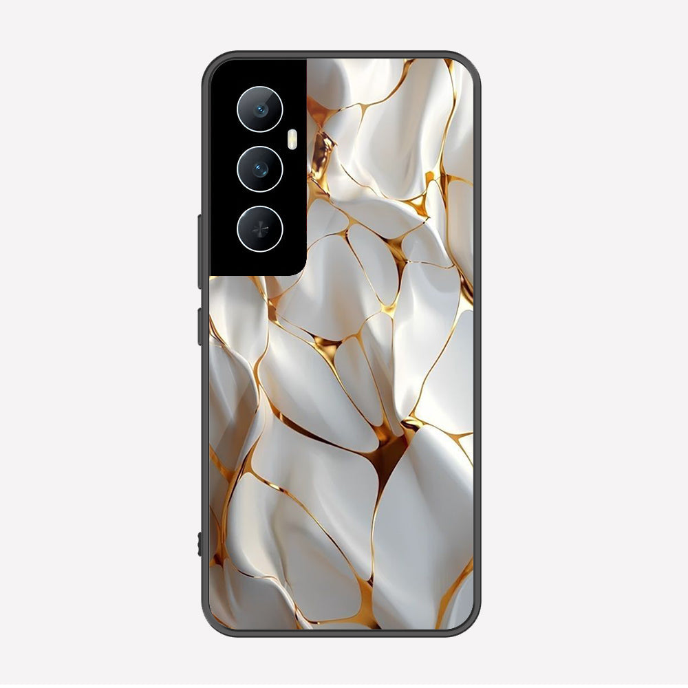 Realme C65 Cover - Luxury Gold Marble Series - Premium Printed Metal soft Bumper shock Proof Case