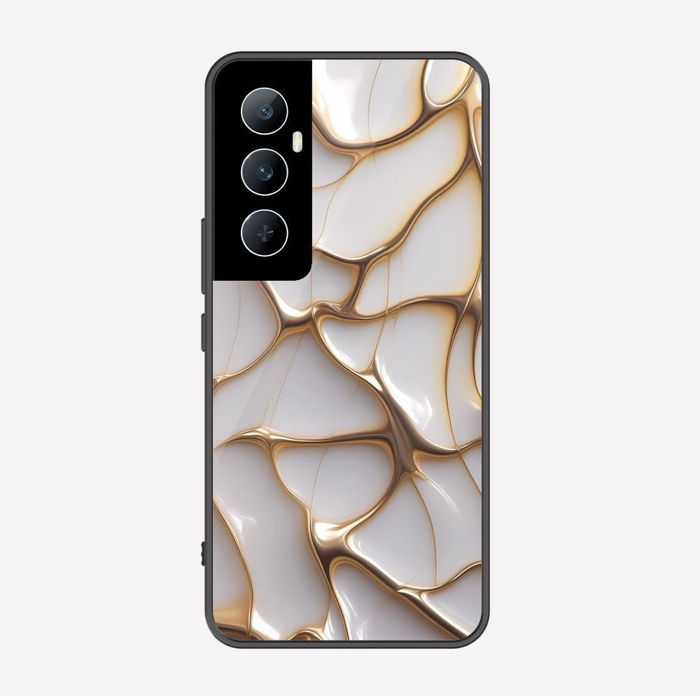 Realme C65 Cover - Luxury Gold Marble Series - Premium Printed Metal soft Bumper shock Proof Case