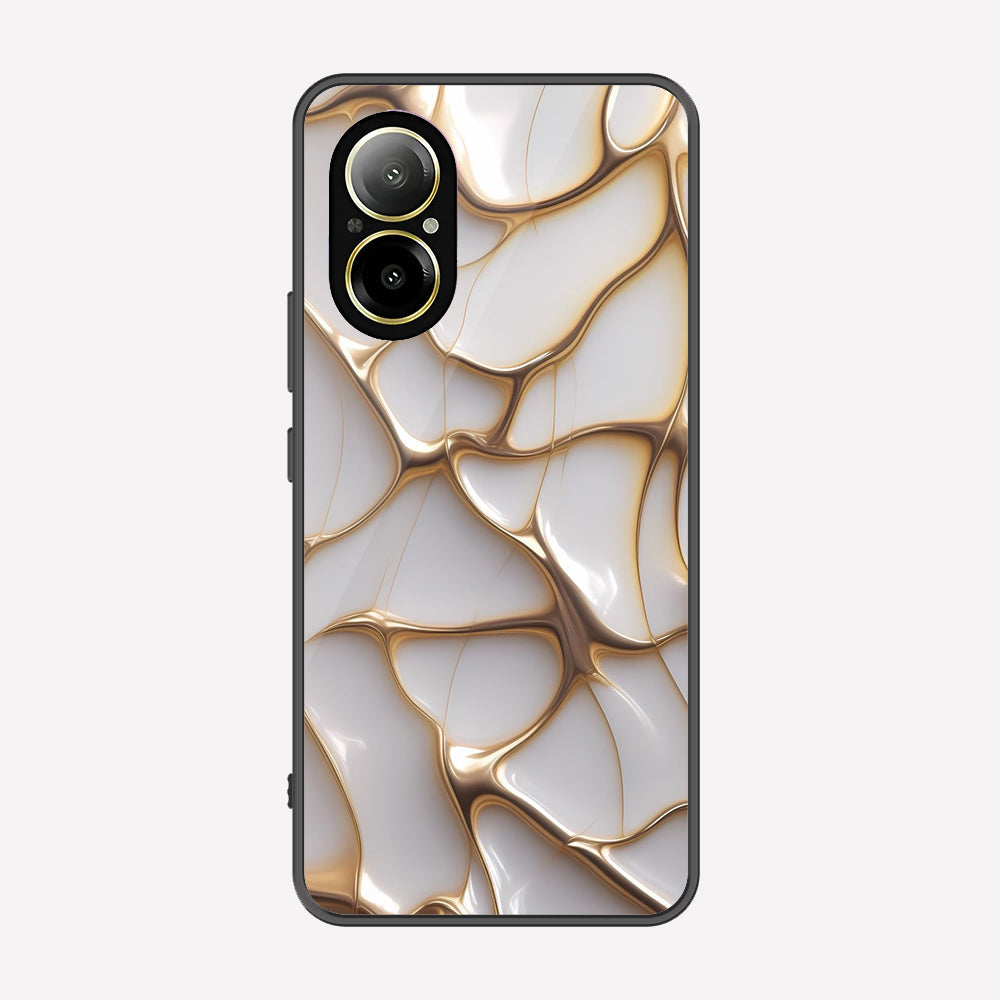 Realme C67 4G Cover - Luxury Gold Marble Series - Premium Printed Metal soft Bumper shock Proof Case