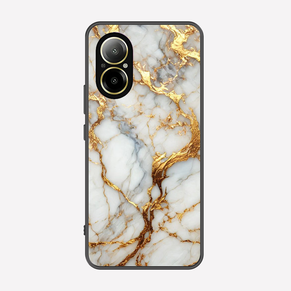 Realme C67 4G Cover - Luxury Gold Marble Series - Premium Printed Metal soft Bumper shock Proof Case
