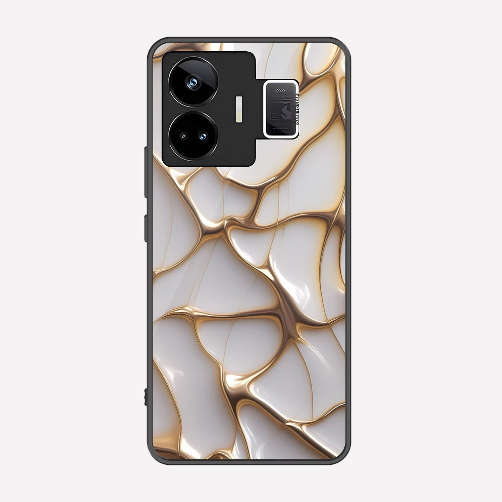 Realme GT Neo 5 Cover - Luxury Gold Marble Series - Premium Printed Metal soft Bumper shock Proof Case