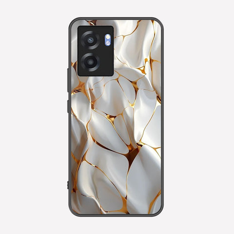 Realme Narzo 50 5G Cover - Luxury Gold Marble Series - Premium Printed Metal soft Bumper shock Proof Case
