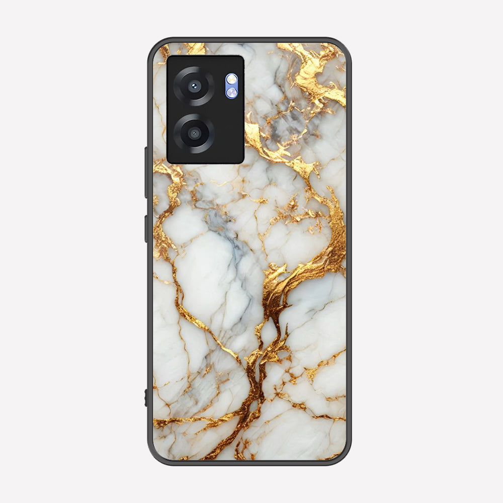 Realme Narzo 50 5G Cover - Luxury Gold Marble Series - Premium Printed Metal soft Bumper shock Proof Case