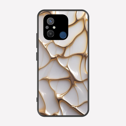 Xiaomi Poco C55 Cover - Luxury Gold Marble Series - Premium Printed Metal soft Bumper shock Proof Case