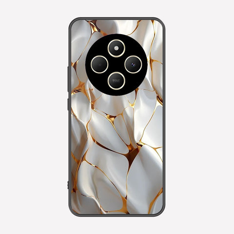 Xiaomi Redmi 14R Cover - Luxury Gold Marble Series - Premium Printed Metal soft Bumper shock Proof Case