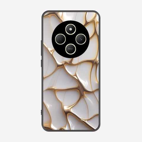 Xiaomi Poco C75 Cover - Luxury Gold Marble Series - Premium Printed Metal soft Bumper shock Proof Case