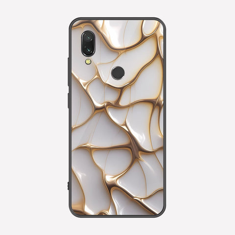 Xiaomi Redmi 7 Cover - Luxury Gold Marble Series - Premium Printed Metal soft Bumper shock Proof Case