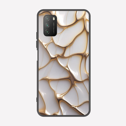 Xiaomi Redmi Note 9 4G Cover - Luxury Gold Marble Series - Premium Printed Metal soft Bumper shock Proof Case