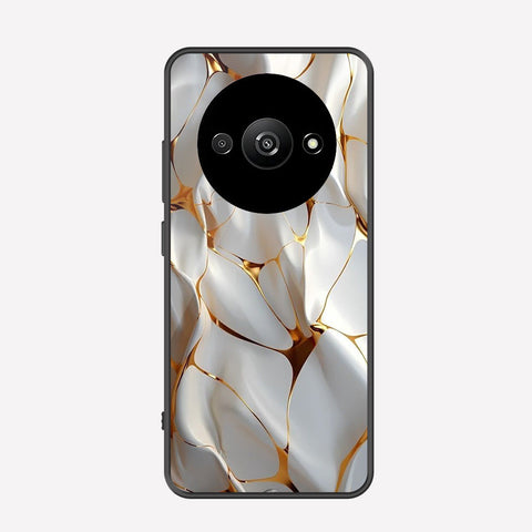 Xiaomi Redmi A3x Cover - Luxury Gold Marble Series - Premium Printed Metal soft Bumper shock Proof Case