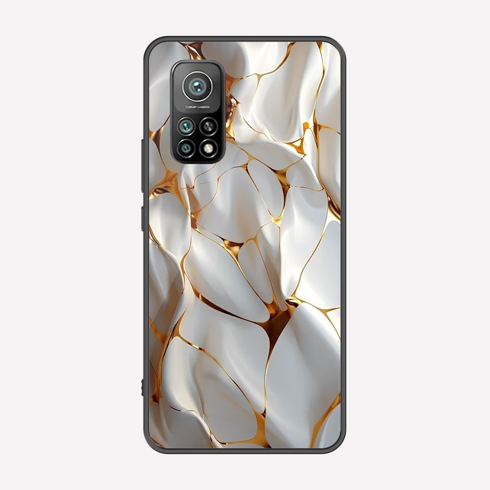 Xiaomi Redmi K30S Cover - Luxury Gold Marble Series - Premium Printed Metal soft Bumper shock Proof Case
