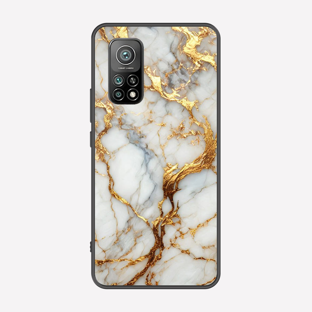 Xiaomi Redmi K30S Cover - Luxury Gold Marble Series - Premium Printed Metal soft Bumper shock Proof Case