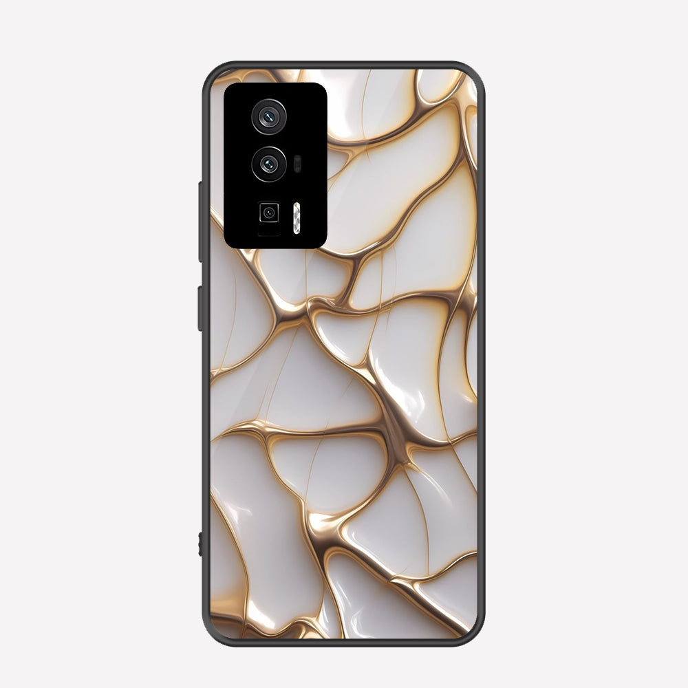 Xiaomi Redmi K60 Cover - Luxury Gold Marble Series - Premium Printed Metal soft Bumper shock Proof Case