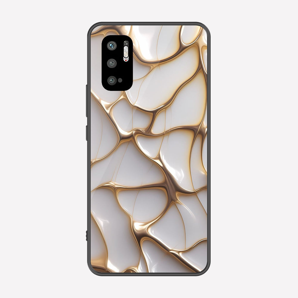 Xiaomi Redmi Note 10 5G Cover - Luxury Gold Marble Series - Premium Printed Metal soft Bumper shock Proof Case