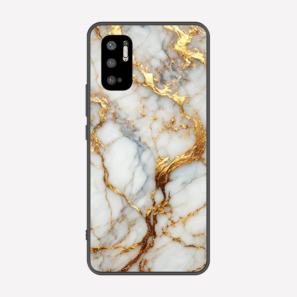 Xiaomi Redmi Note 10 5G Cover - Luxury Gold Marble Series - Premium Printed Metal soft Bumper shock Proof Case