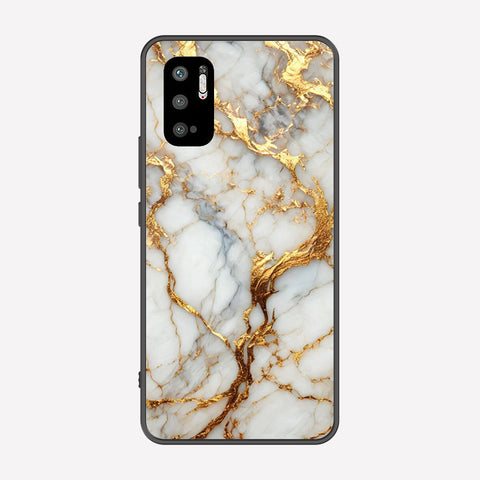 Xiaomi Redmi Note 10 5G Cover - Luxury Gold Marble Series - Premium Printed Metal soft Bumper shock Proof Case