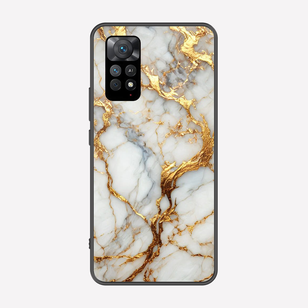 Xiaomi Redmi Note 11 Pro 5G Cover - Luxury Gold Marble Series - Premium Printed Metal soft Bumper shock Proof Case
