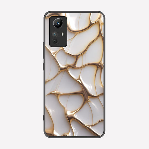 Xiaomi Redmi Note 12S Cover - Luxury Gold Marble Series - Premium Printed Metal soft Bumper shock Proof Case