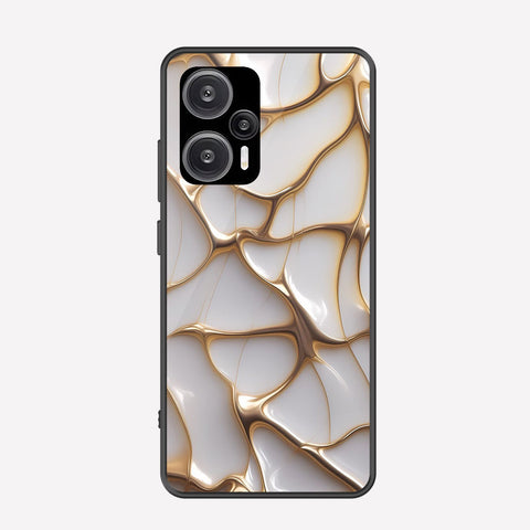 Xiaomi Poco F5 Cover - Luxury Gold Marble Series - Premium Printed Metal soft Bumper shock Proof Case