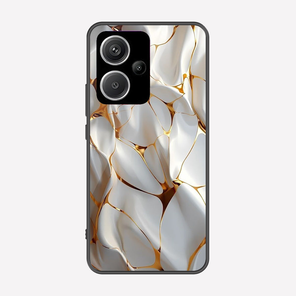 Xiaomi Redmi Note 13 Pro Plus 5G Cover - Luxury Gold Marble Series - Premium Printed Metal soft Bumper shock Proof Case