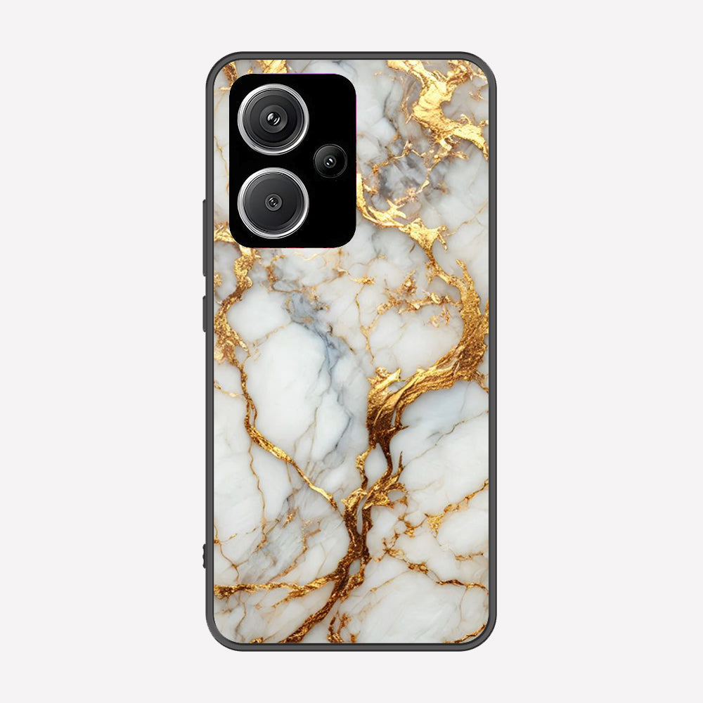Xiaomi Redmi Note 13 Pro Plus 5G Cover - Luxury Gold Marble Series - Premium Printed Metal soft Bumper shock Proof Case