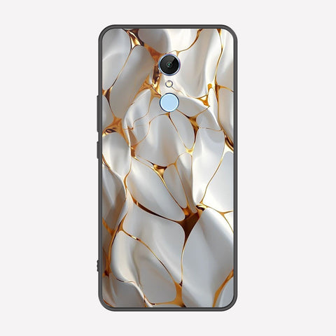 Xiaomi Redmi Note 5 / Redmi 5 Plus Cover - Luxury Gold Marble Series - Premium Printed Metal soft Bumper shock Proof Case