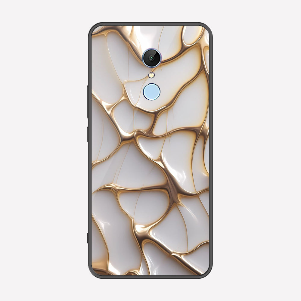 Xiaomi Redmi Note 5 / Redmi 5 Plus Cover - Luxury Gold Marble Series - Premium Printed Metal soft Bumper shock Proof Case