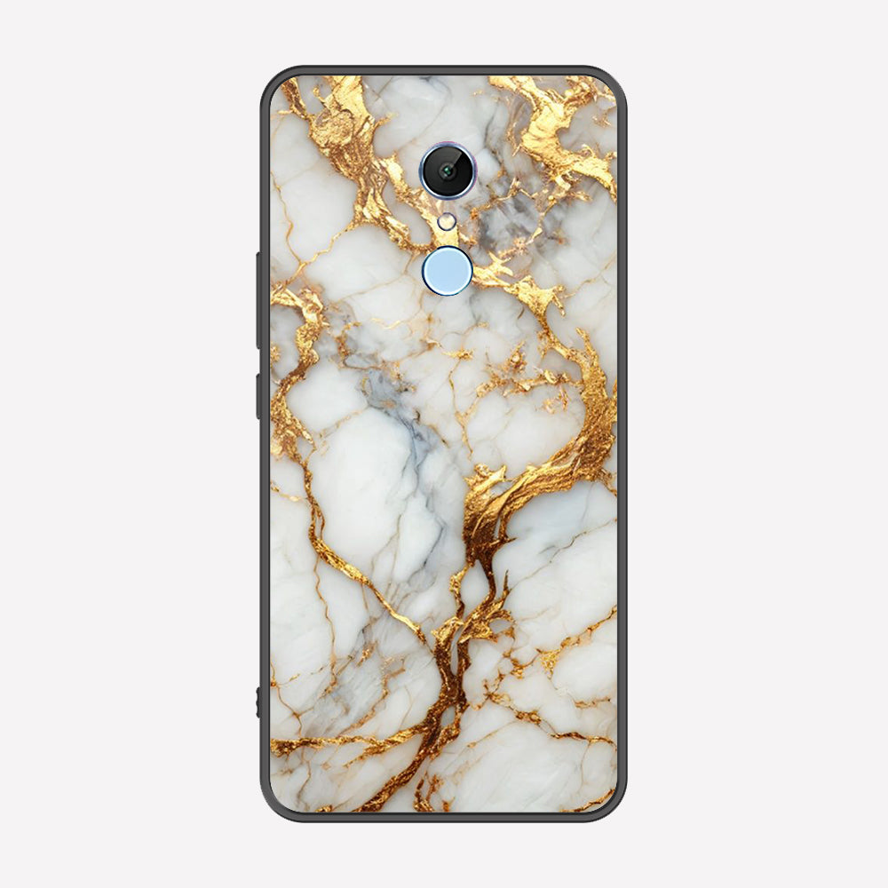Xiaomi Redmi Note 5 / Redmi 5 Plus Cover - Luxury Gold Marble Series - Premium Printed Metal soft Bumper shock Proof Case