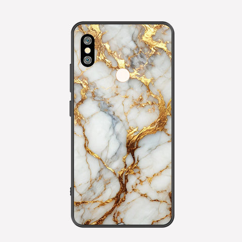 Xiaomi Redmi Note 5 Pro Cover - Luxury Gold Marble Series - Premium Printed Metal soft Bumper shock Proof Case