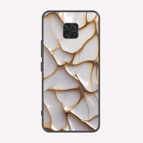 Xiaomi Redmi Note 9 Pro Cover - Luxury Gold Marble Series - Premium Printed Metal soft Bumper shock Proof Case