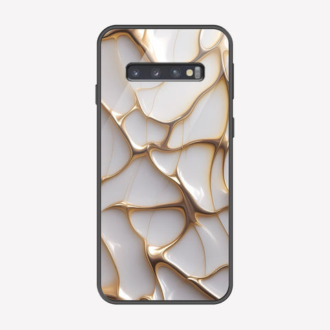 Samsung Galaxy S10 5G Cover - Luxury Gold Marble Series - Premium Printed Metal soft Bumper shock Proof Case