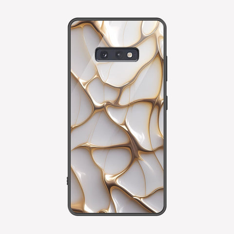 Samsung Galaxy S10e Cover - Luxury Gold Marble Series - Premium Printed Metal soft Bumper shock Proof Case