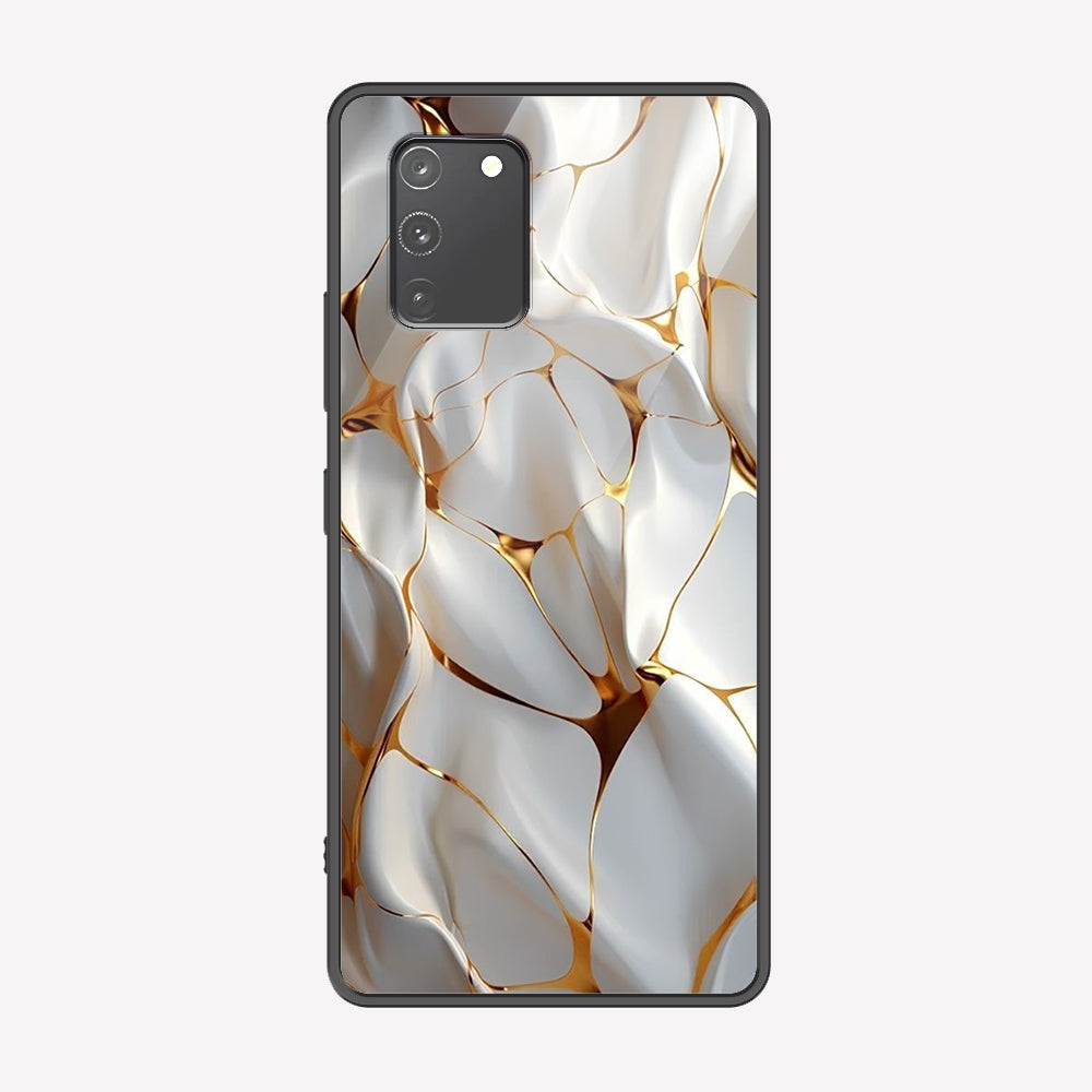Samsung Galaxy M80s Cover - Luxury Gold Marble Series - Premium Printed Metal soft Bumper shock Proof Case