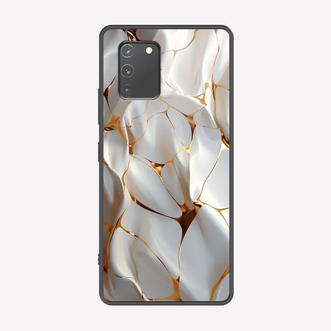 Samsung Galaxy M80s Cover - Luxury Gold Marble Series - Premium Printed Metal soft Bumper shock Proof Case