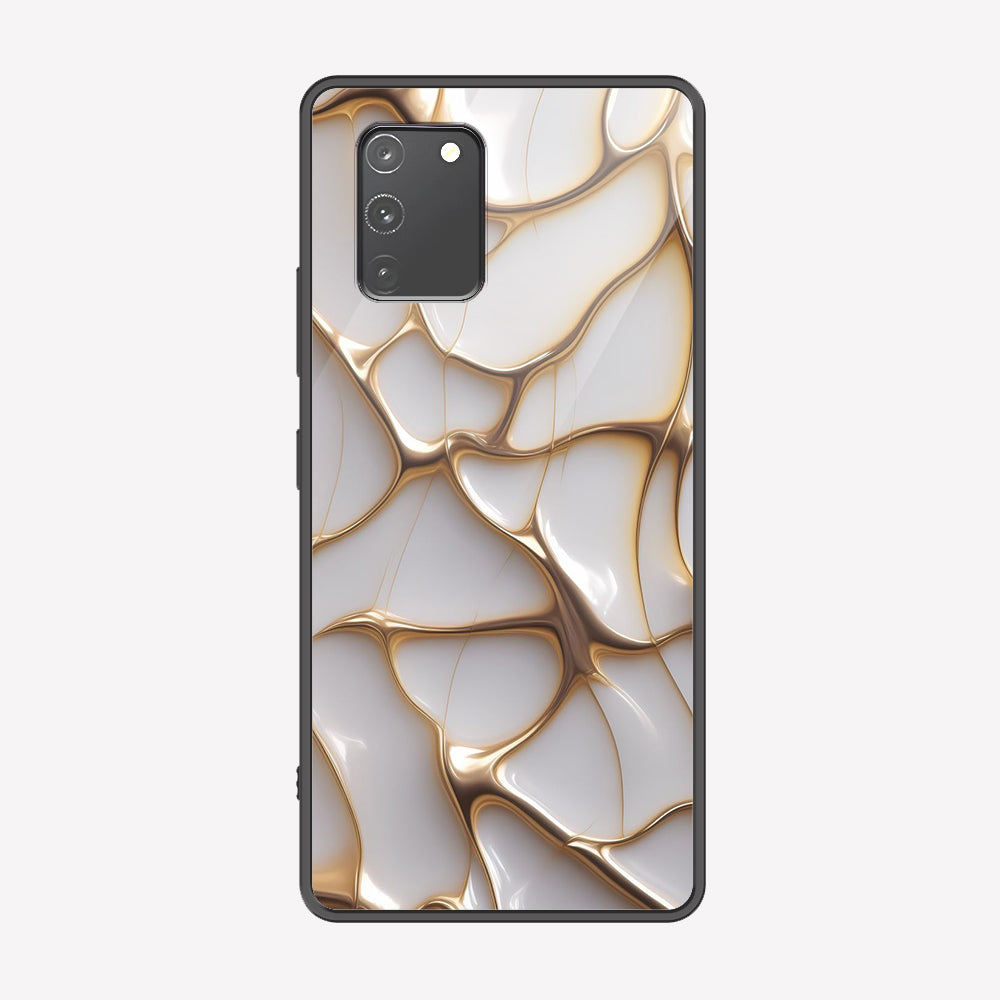 Samsung Galaxy M80s Cover - Luxury Gold Marble Series - Premium Printed Metal soft Bumper shock Proof Case