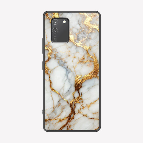 Samsung Galaxy M80s Cover - Luxury Gold Marble Series - Premium Printed Metal soft Bumper shock Proof Case