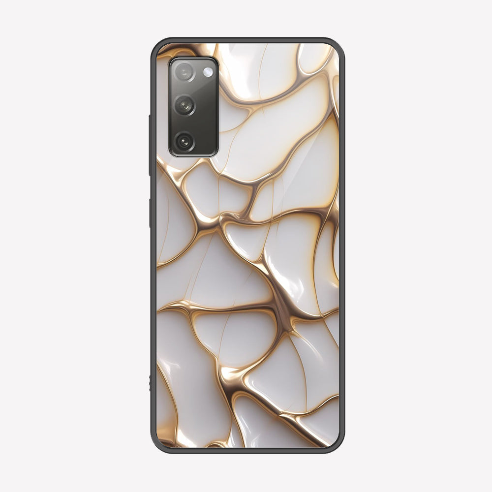 Samsung Galaxy S20 FE Cover - Luxury Gold Marble Series - Premium Printed Metal soft Bumper shock Proof Case