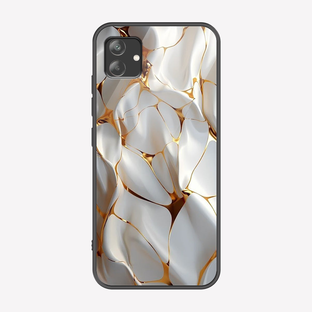 Samsung Galaxy M13 5G Cover - Luxury Gold Marble Series - Premium Printed Metal soft Bumper shock Proof Case