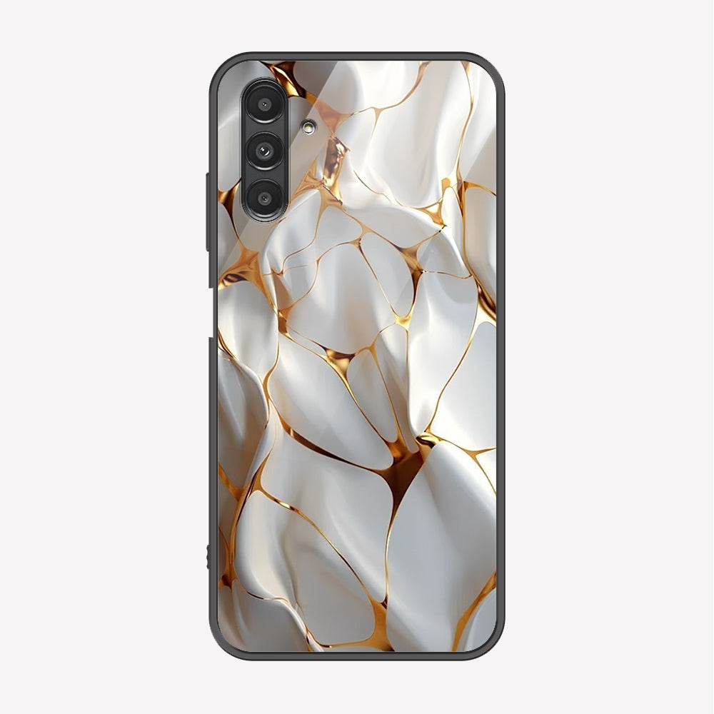 Samsung Galaxy A13 5G Cover - Luxury Gold Marble Series - Premium Printed Metal soft Bumper shock Proof Case