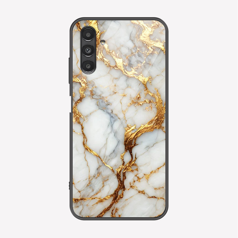 Samsung Galaxy A13 5G Cover - Luxury Gold Marble Series - Premium Printed Metal soft Bumper shock Proof Case