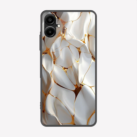 Samsung Galaxy A06 Cover - Luxury Gold Marble Series - Premium Printed Metal soft Bumper shock Proof Case