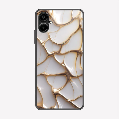 Samsung Galaxy A06 Cover - Luxury Gold Marble Series - Premium Printed Metal soft Bumper shock Proof Case