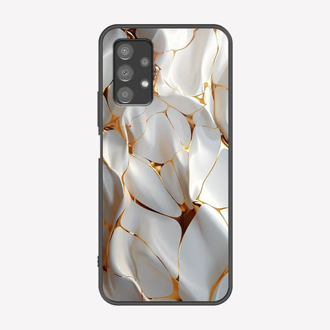 Samsung Galaxy A13 Cover - Luxury Gold Marble Series - Premium Printed Metal soft Bumper shock Proof Case