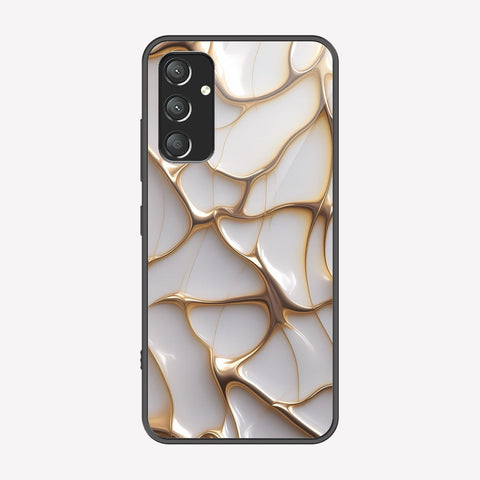 Samsung Galaxy A15 4G Cover - Luxury Gold Marble Series - Premium Printed Metal soft Bumper shock Proof Case