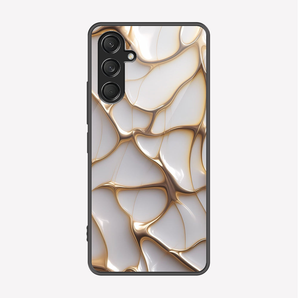 Samsung Galaxy A36 Cover - Luxury Gold Marble Series - Premium Printed Metal soft Bumper shock Proof Case