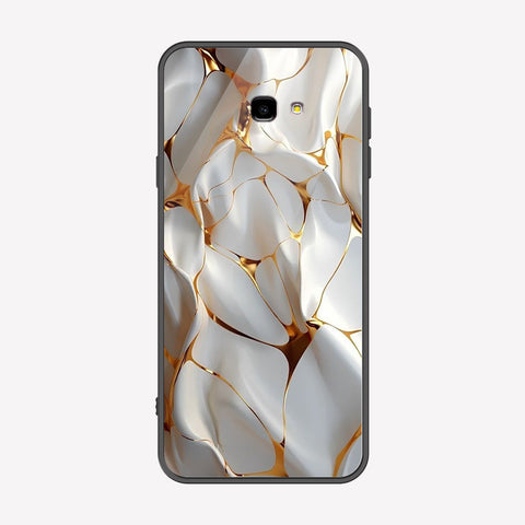 Samsung Galaxy J4 Plus Cover - Luxury Gold Marble Series - Premium Printed Metal soft Bumper shock Proof Case